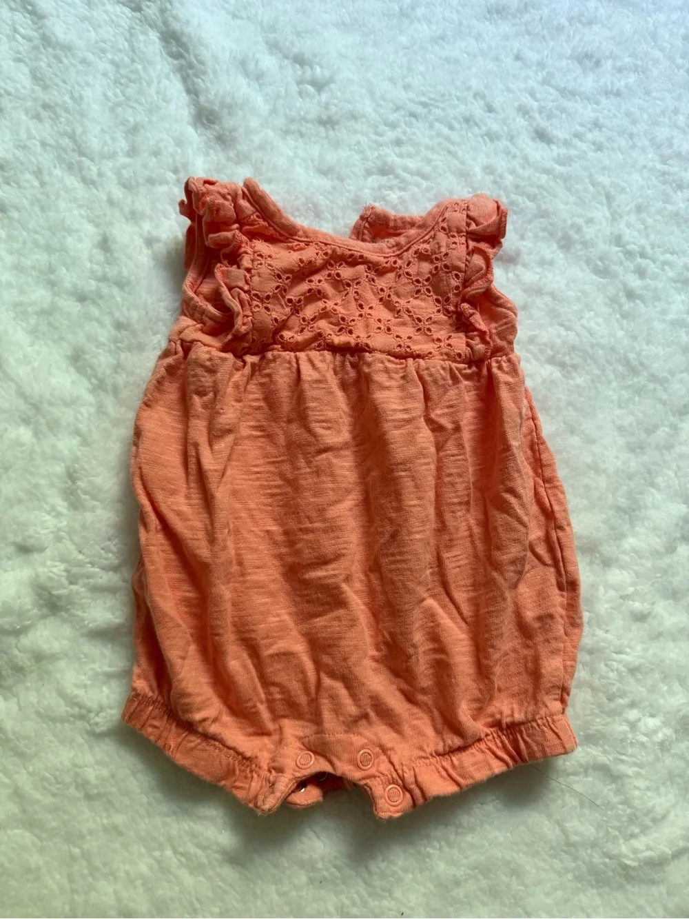 Carter's Coral Orange Baby Romper